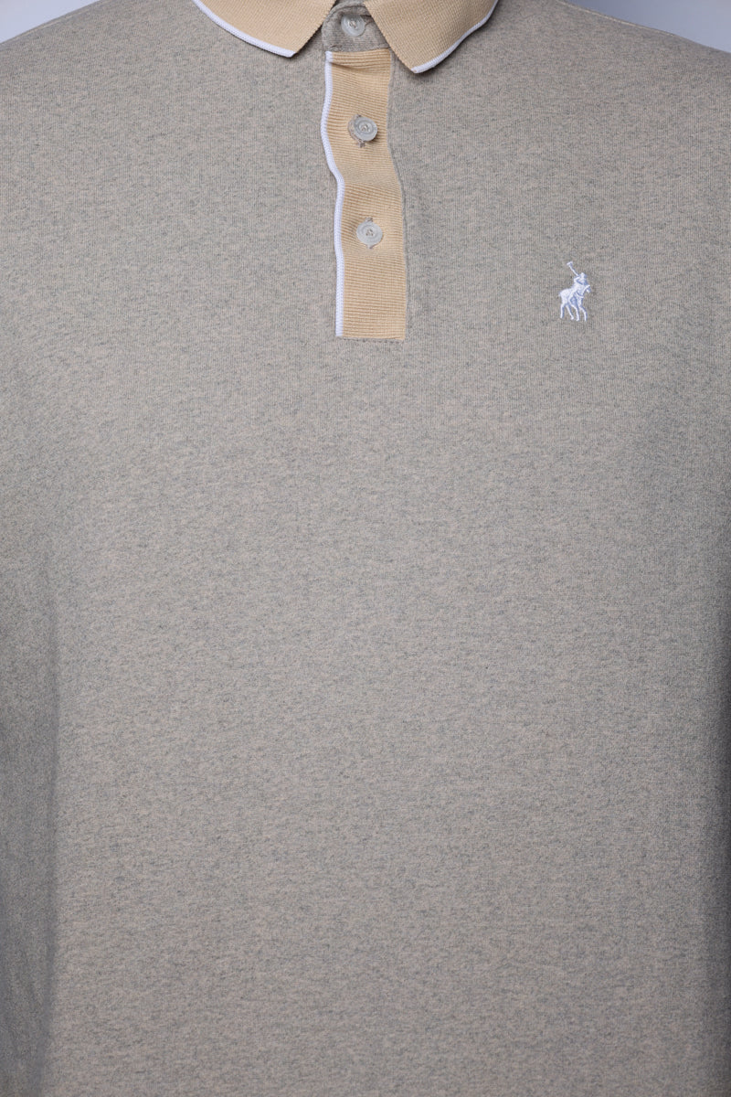 Polo Golfer Tipped Cuff Logo Stone